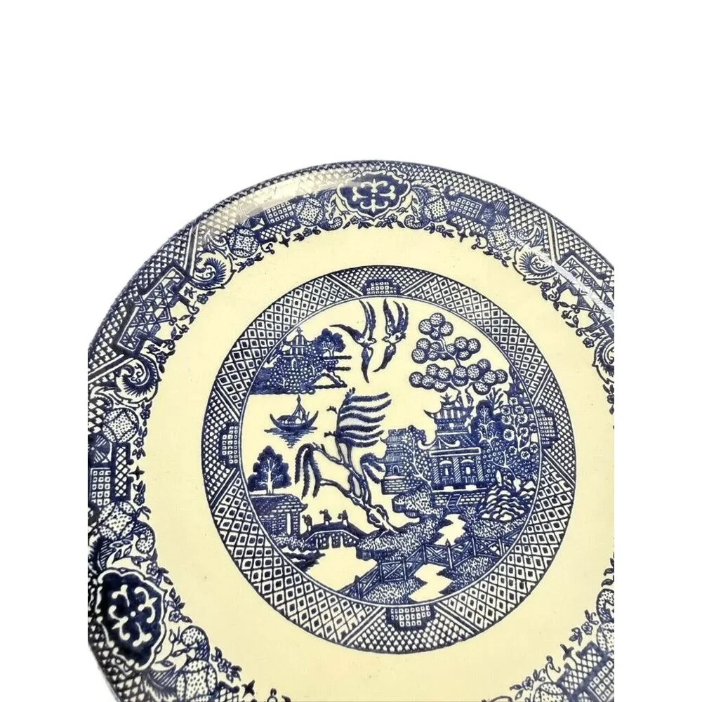 Luncheon Side Plate Vintage Blue Willow Ware Homer Laughlin Chinosiere Replaceme - Picture 4 of 16